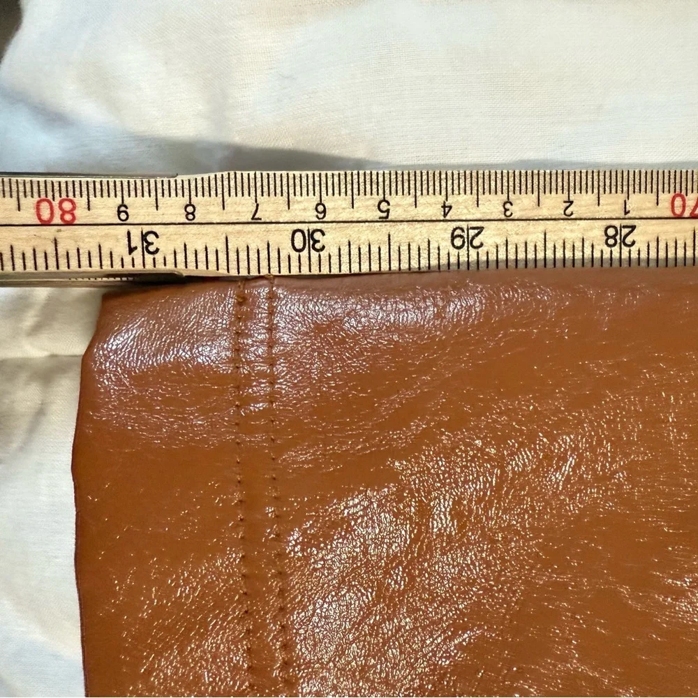 Free People Star Crossed Lovers Straight Faux Leather Pants Size‎ 8